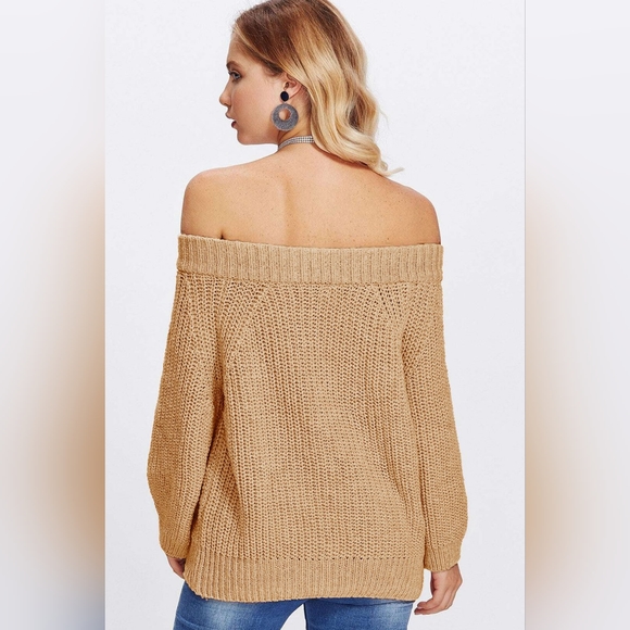 Double Take Off-Shoulder Long Sleeve Sweater SALE 20% OFF!! - Picture 4 of 5